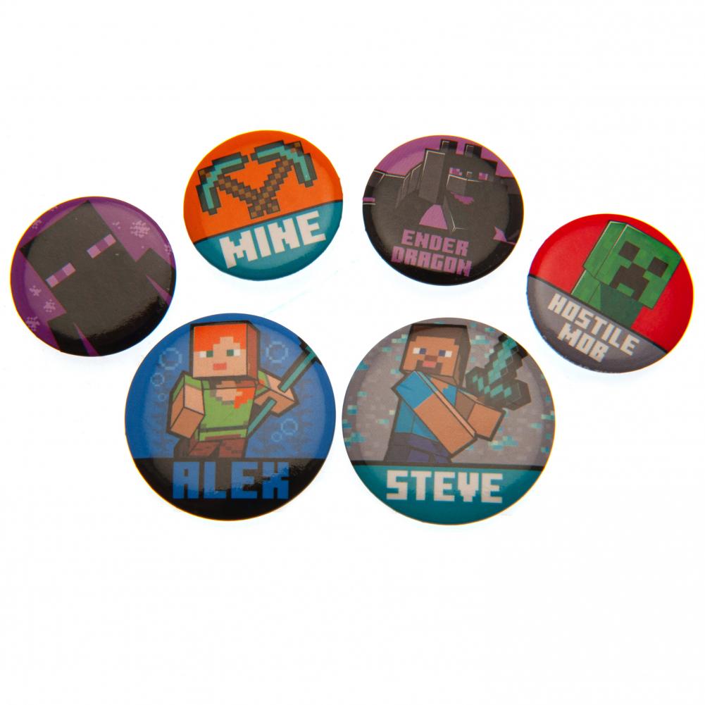 Minecraft Button Badge Set