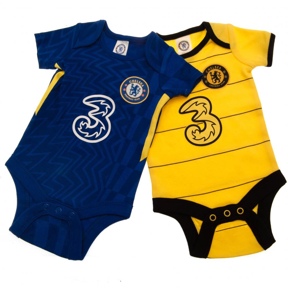 Chelsea FC 2 Pack Bodysuit 12-18 Mths BY