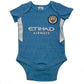 Manchester City FC 2 Pack Bodysuit 0-3 Mths SQ