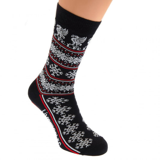 Liverpool FC 2pk Christmas Socks 7-11