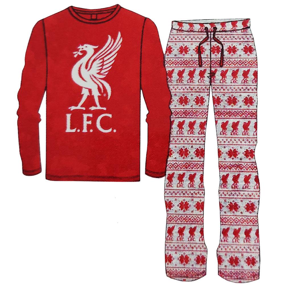 Liverpool FC Christmas Pyjama Set Mens Large