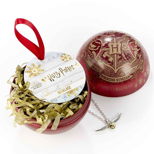 Harry Potter Christmas Bauble & Golden Snitch Necklace