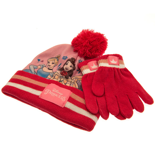 Disney Princess Junior Bobble Hat & Glove Set