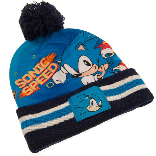 Sonic The Hedgehog Junior Bobble Hat & Glove Set