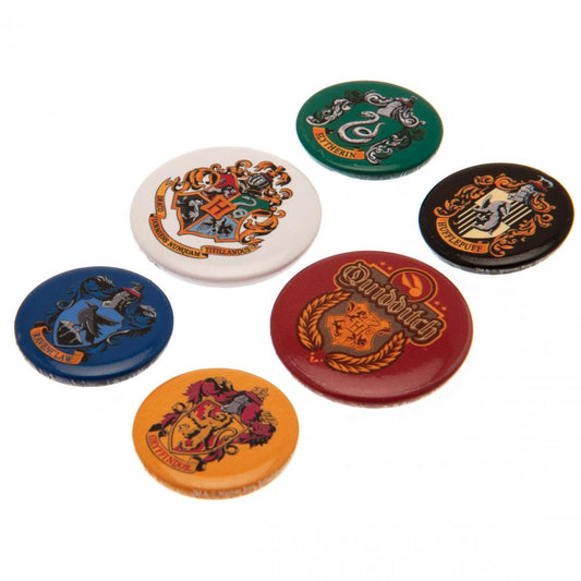 Harry Potter Button Badge Set House Crests
