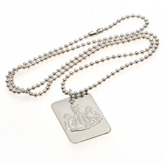 Newcastle United FC Silver Plated Dog Tag & Chain