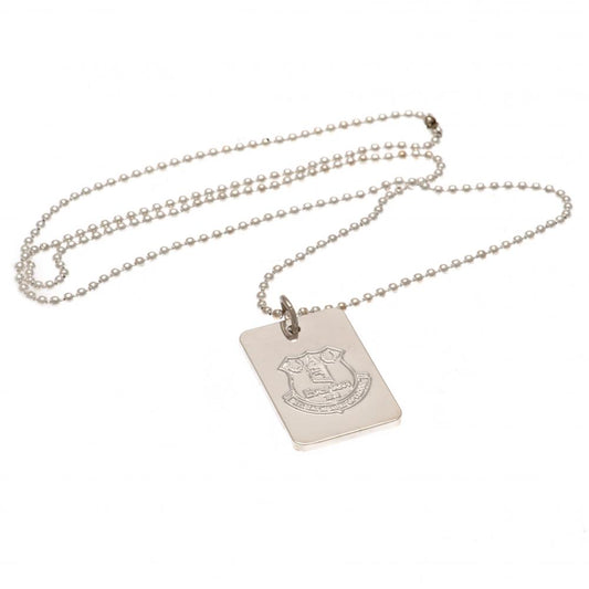 Everton FC Silver Plated Dog Tag & Chain