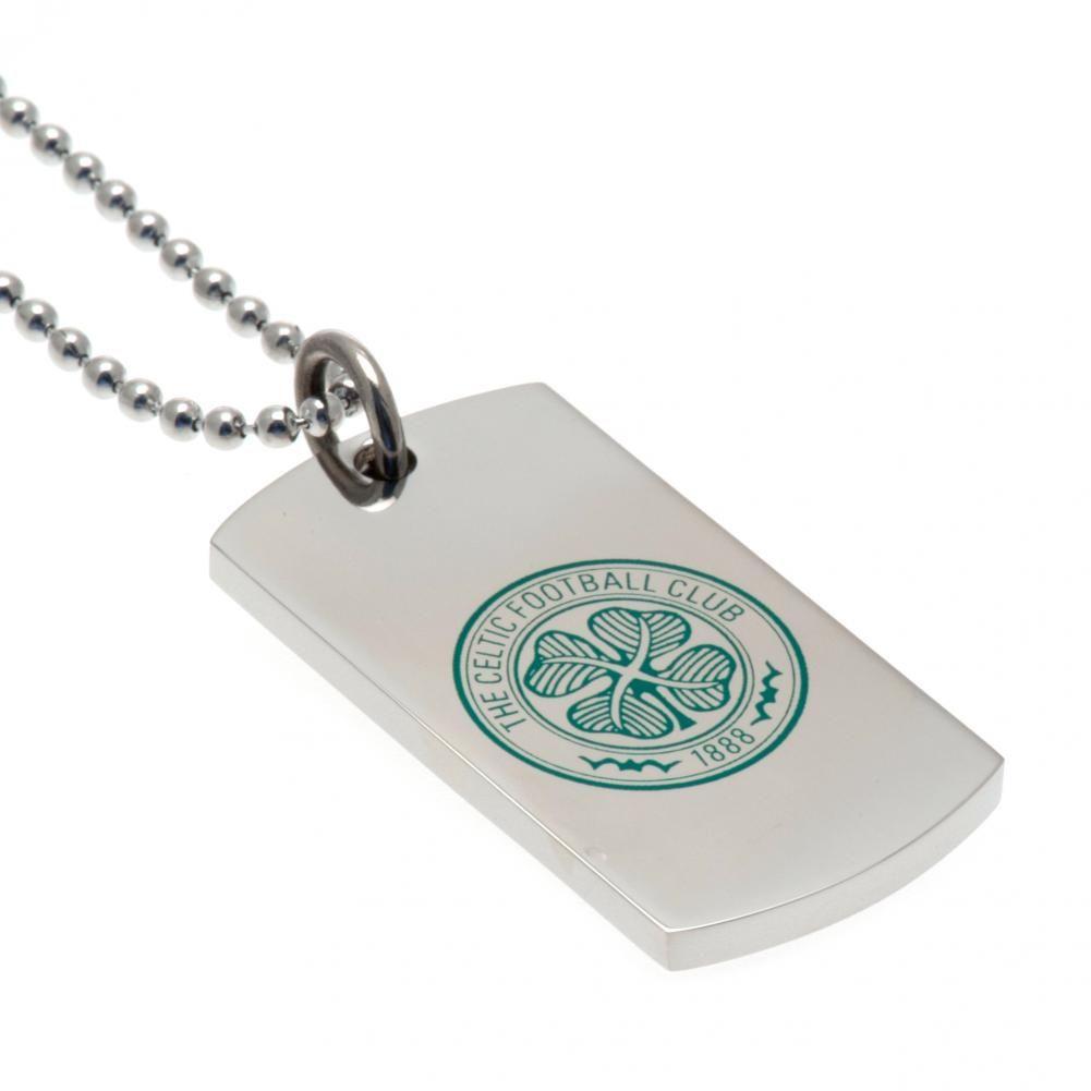 Celtic FC Colour Crest Dog Tag & Chain