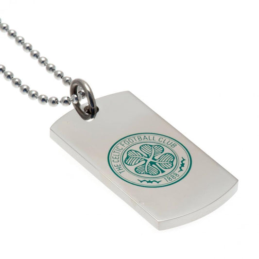 Celtic FC Colour Crest Dog Tag & Chain