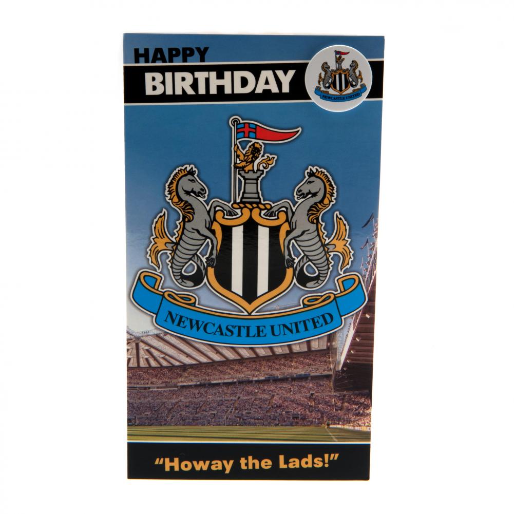 Newcastle United FC Birthday Card & Badge