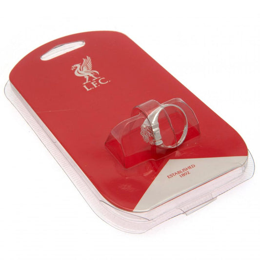 Liverpool FC Silver Plated Crest Ring Large