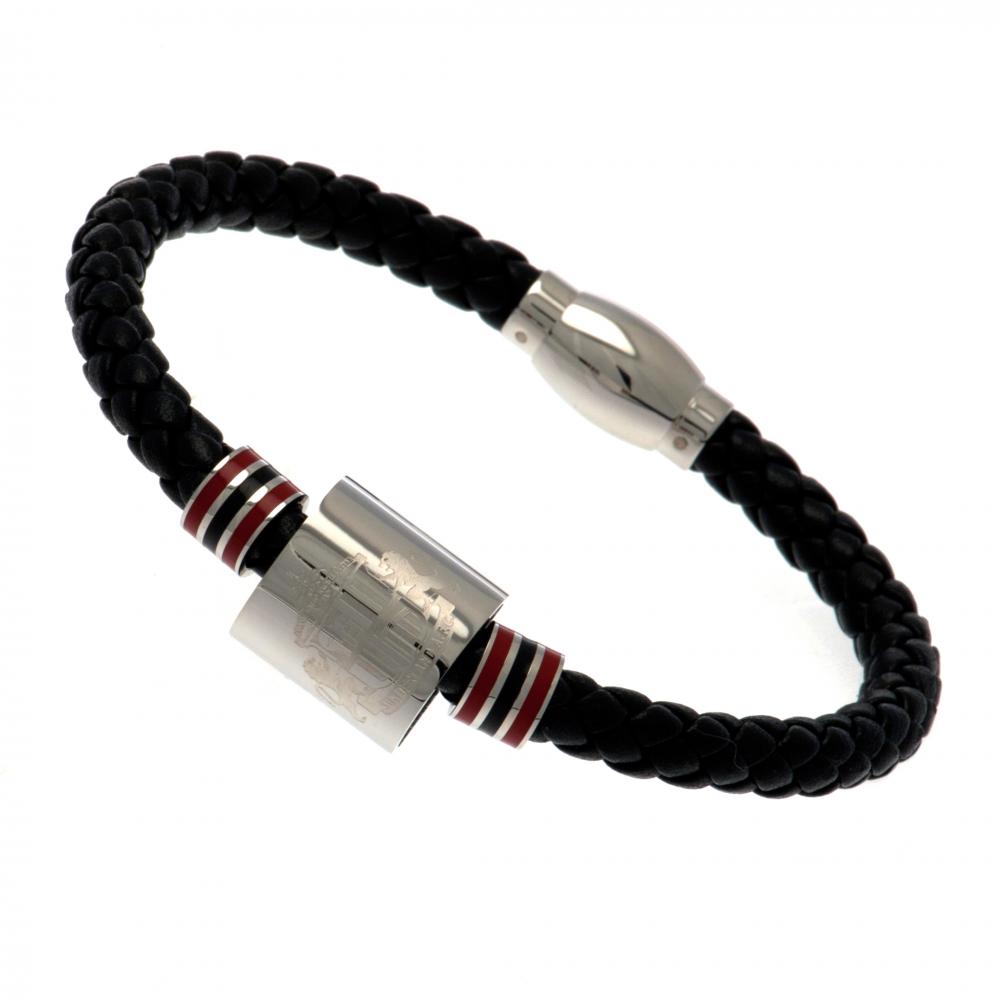 Sunderland AFC Colour Ring Leather Bracelet