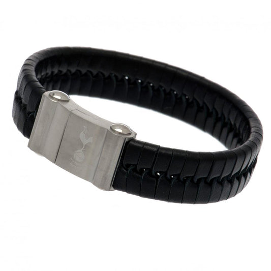 Tottenham Hotspur FC Single Plait Leather Bracelet
