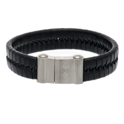 Tottenham Hotspur FC Single Plait Leather Bracelet