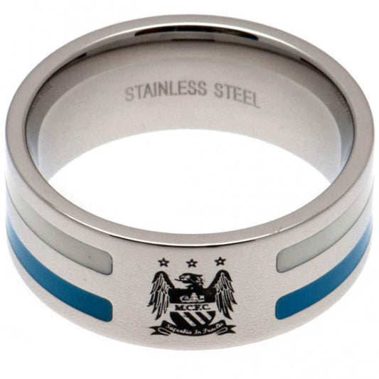 Manchester City FC Colour Stripe Ring Small EC