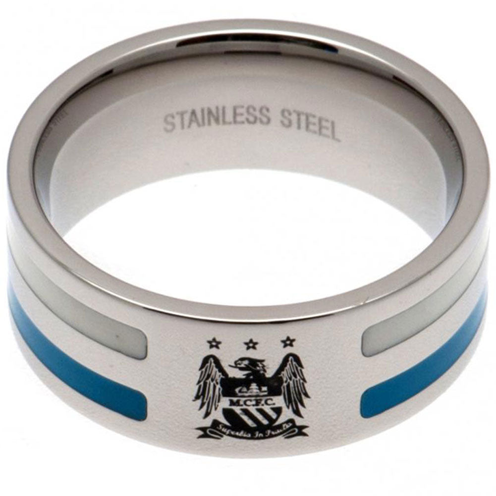 Manchester City FC Colour Stripe Ring Large EC