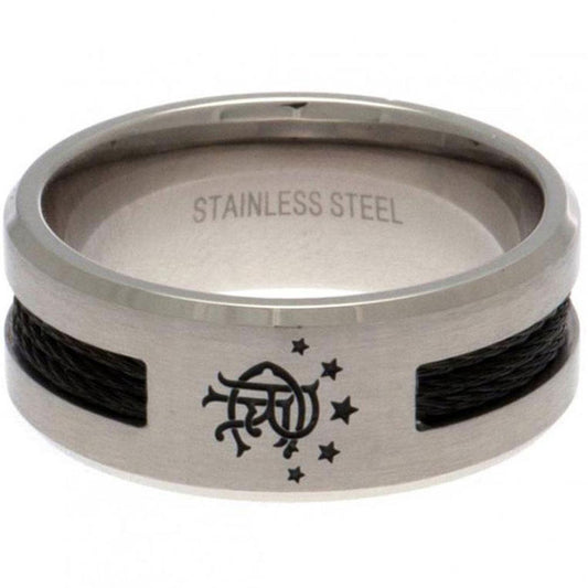 Rangers FC Black Inlay Ring Large