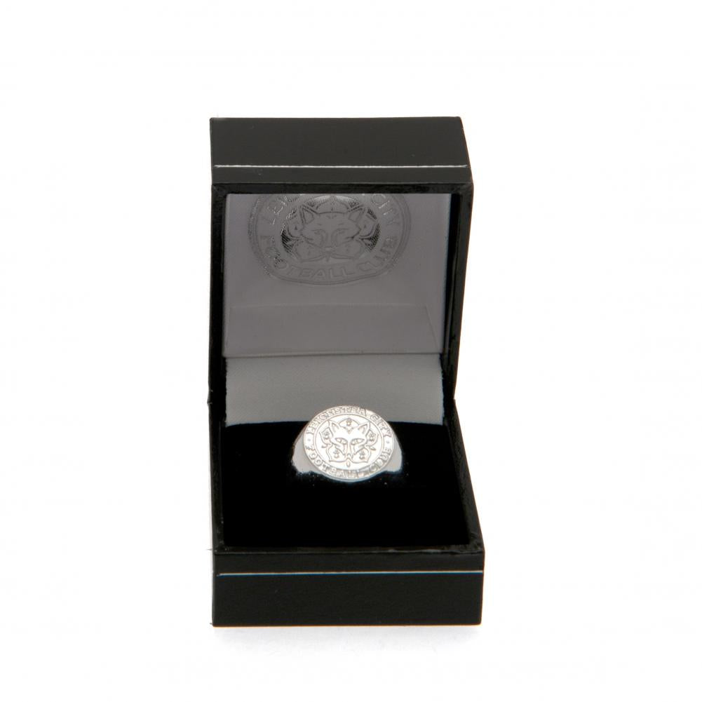 Leicester City FC Silver Plated Crest Ring Small