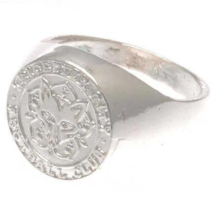 Leicester City FC Silver Plated Crest Ring Small