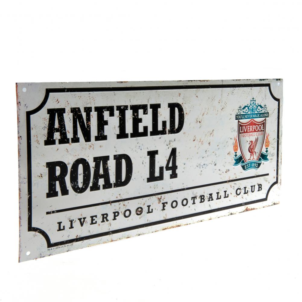 利物浦足球俱乐部街道标志复古