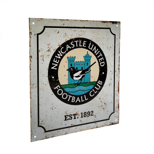 Newcastle United FC Retro Logo Sign