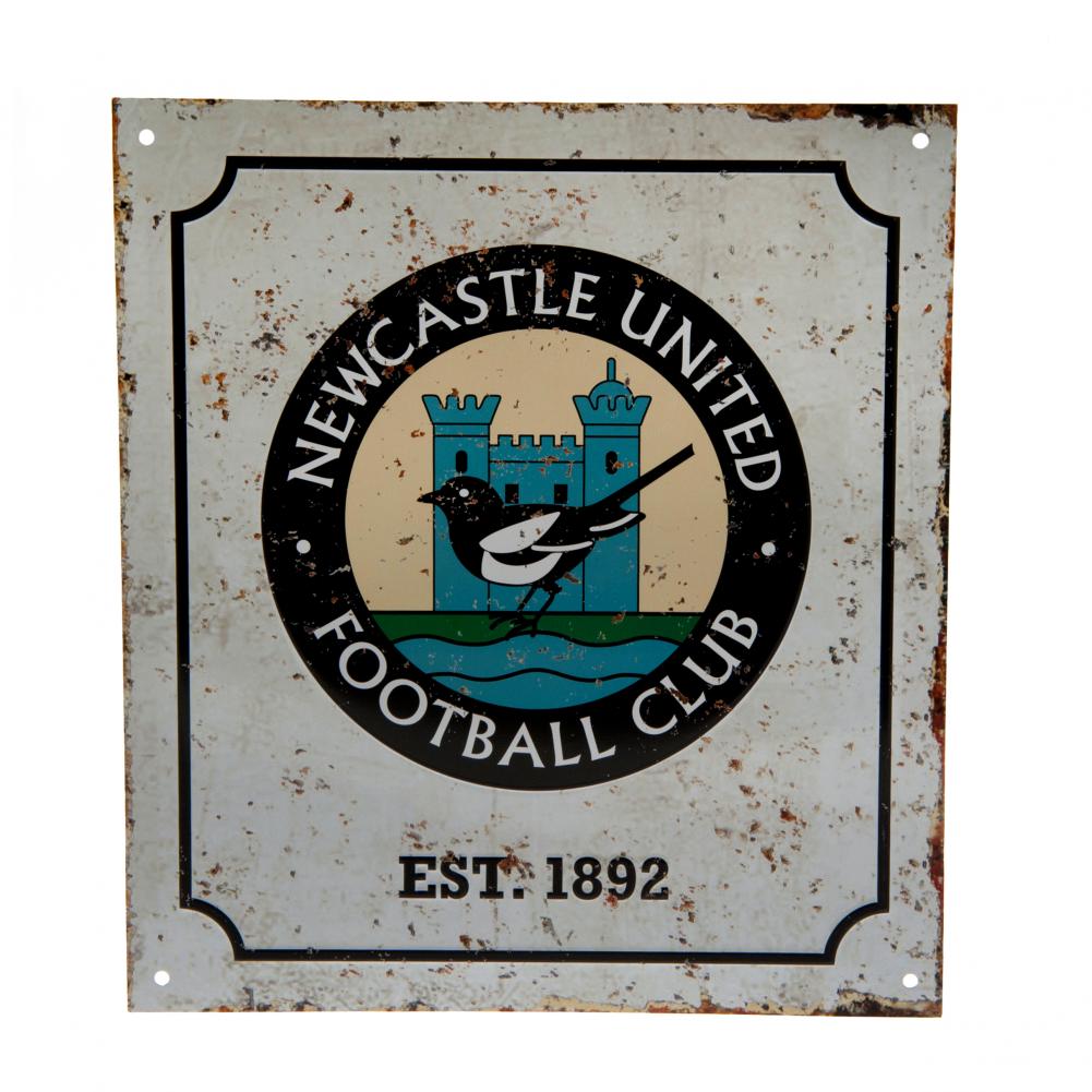Newcastle United FC Retro Logo Sign