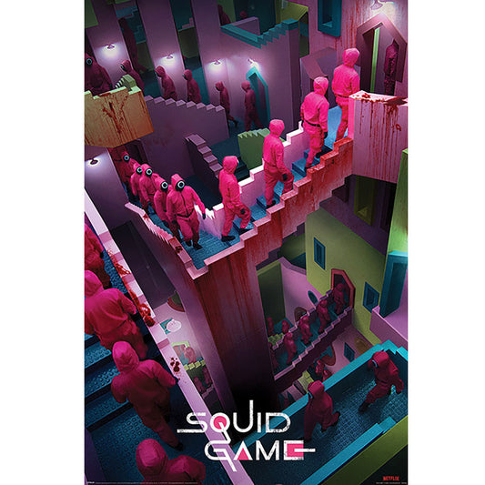 Squid Game Poster Crazy Stairs 104