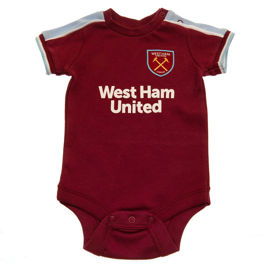 West Ham United FC 2 Pack Bodysuit 9-12 Mths CS