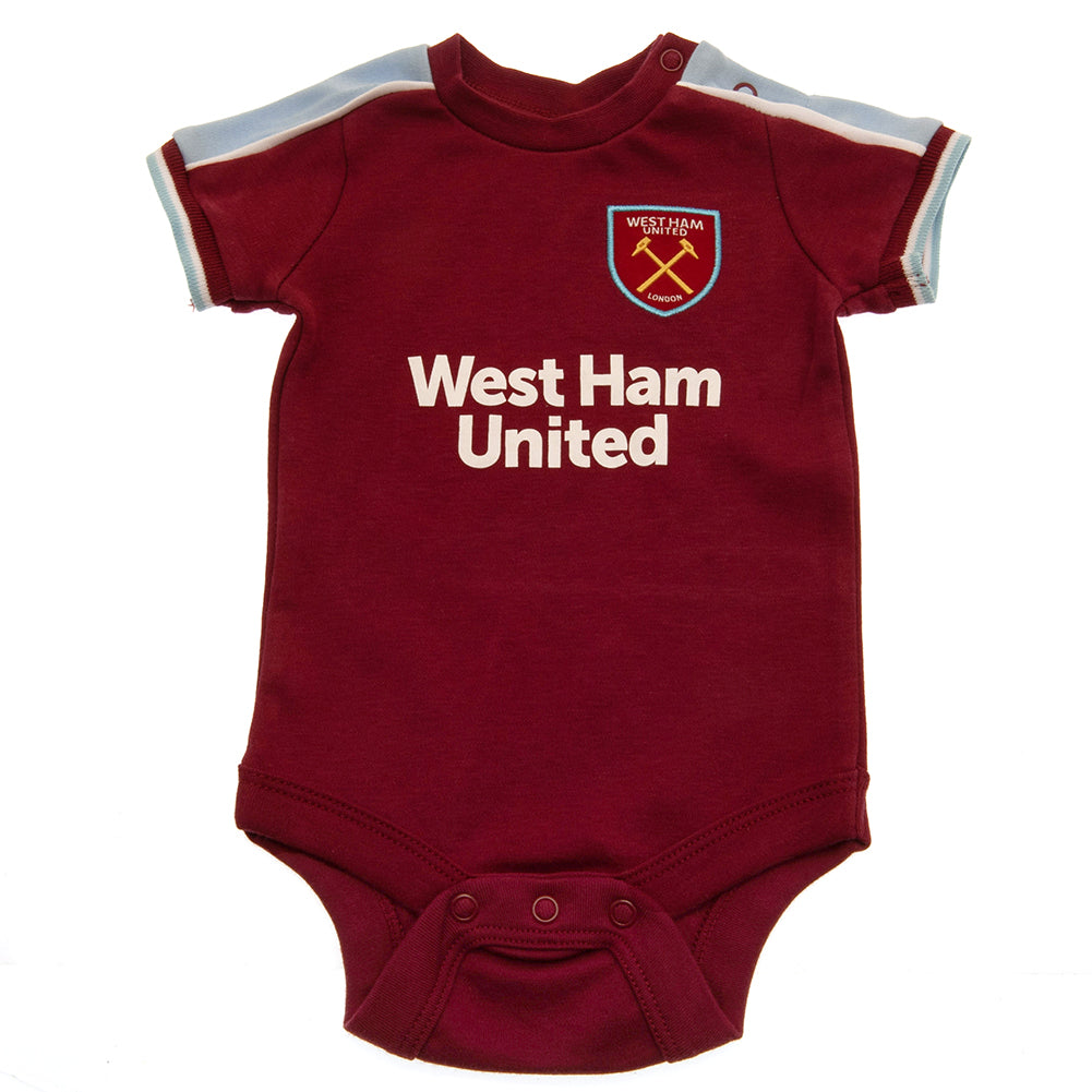 West Ham United FC 2 Pack Bodysuit 6-9 Mths CS