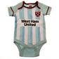 West Ham United FC 2 Pack Bodysuit 0-3 Mths CS