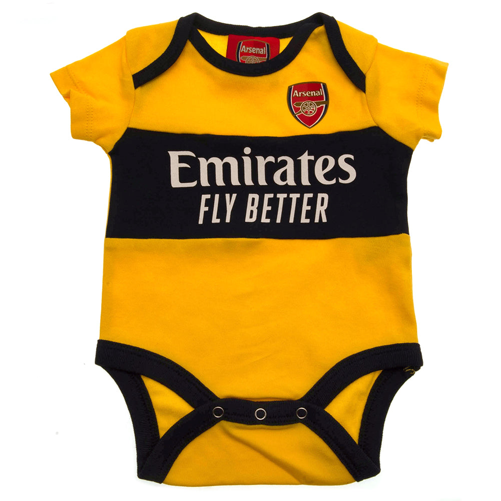 Arsenal FC 2 Pack Bodysuit 0-3 Mths