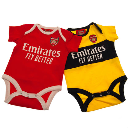 Arsenal FC 2 Pack Bodysuit 3-6 Mths