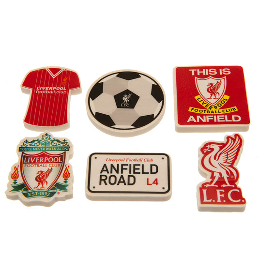 Liverpool FC 6pk Eraser Set