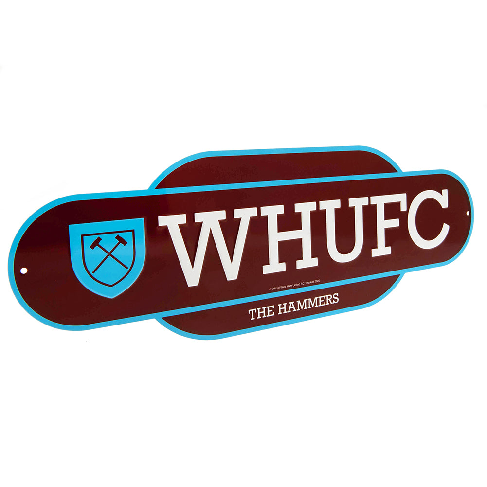 West Ham United FC Colour Retro Sign