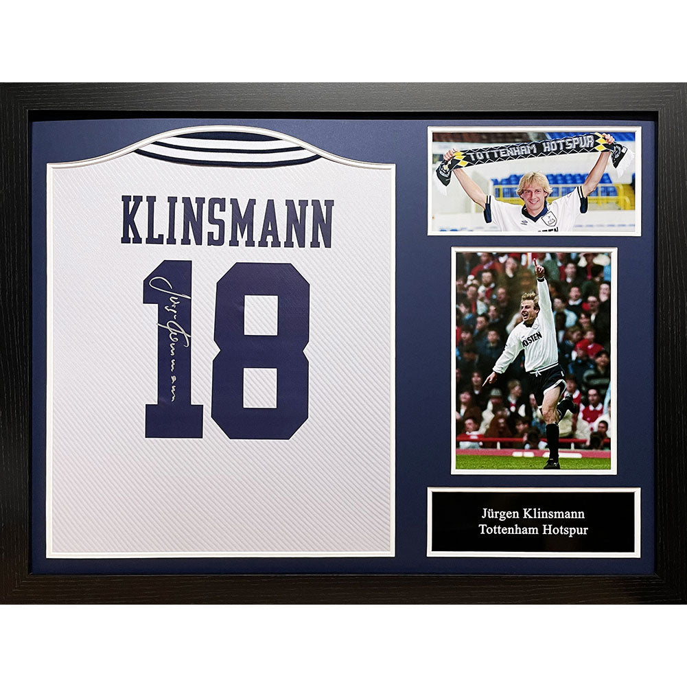 Tottenham Hotspur FC 1994 Klinsmann Signed Shirt (Framed)