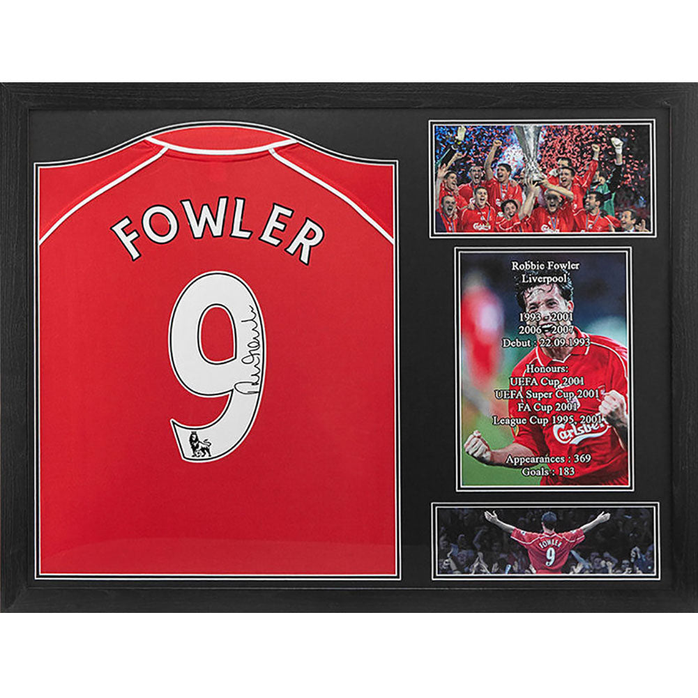 Liverpool FC 2001 Fowler Signed Shirt (Framed)