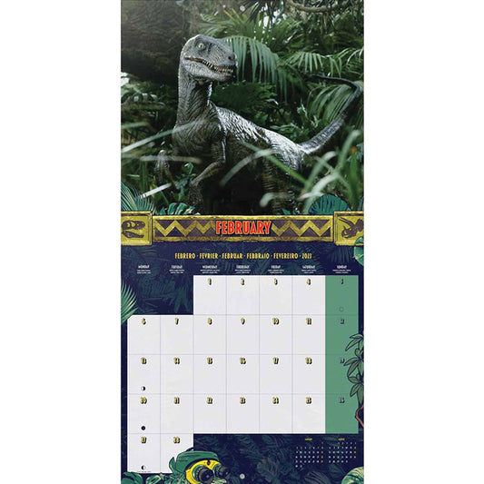 Jurassic Park Square Calendar 2023