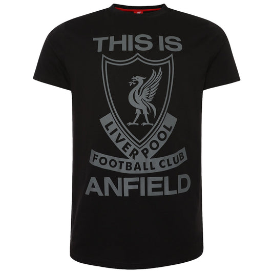 Liverpool FC This Is Anfield T Shirt Mens Black XL