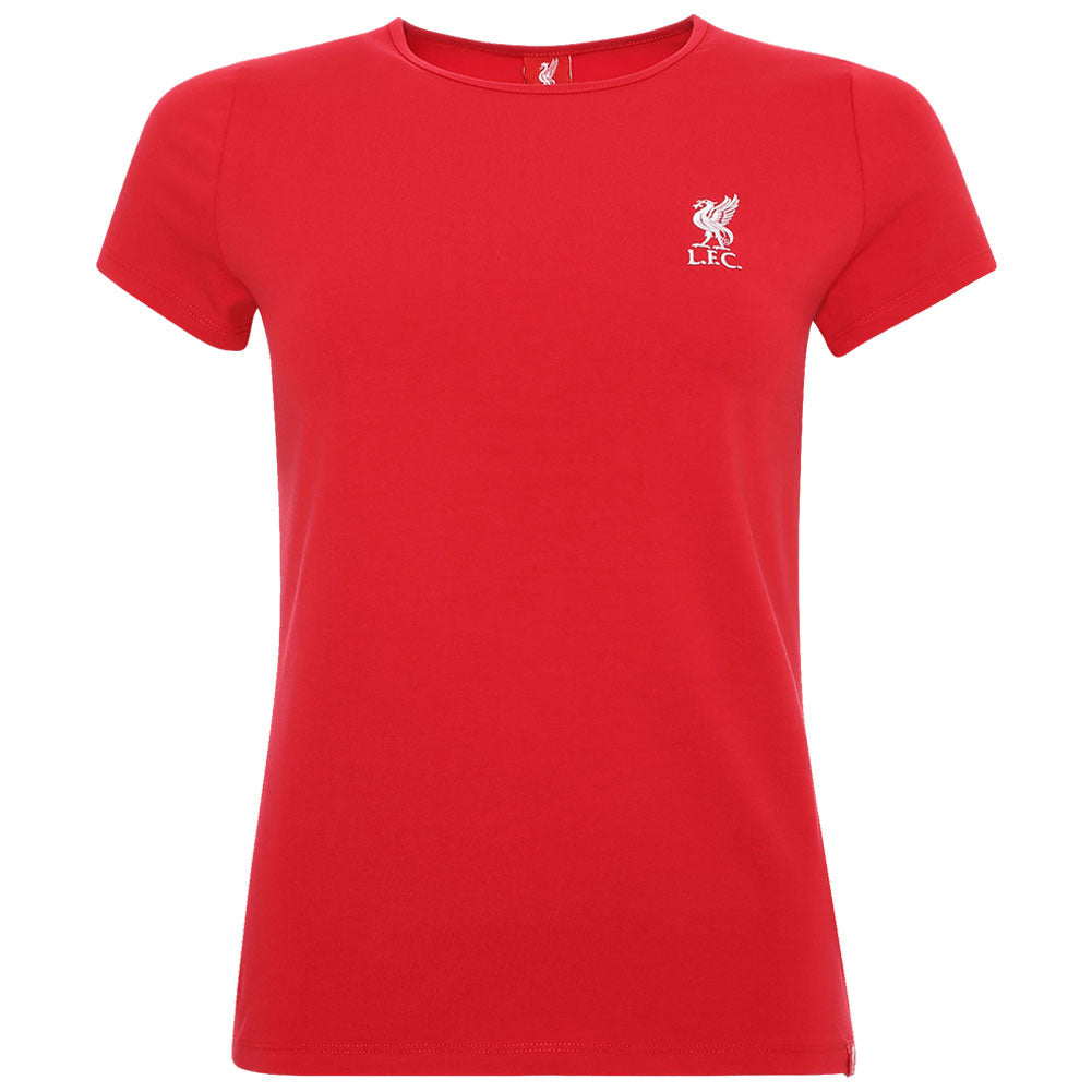 Liverpool FC Liverbird T Shirt Ladies Red 8