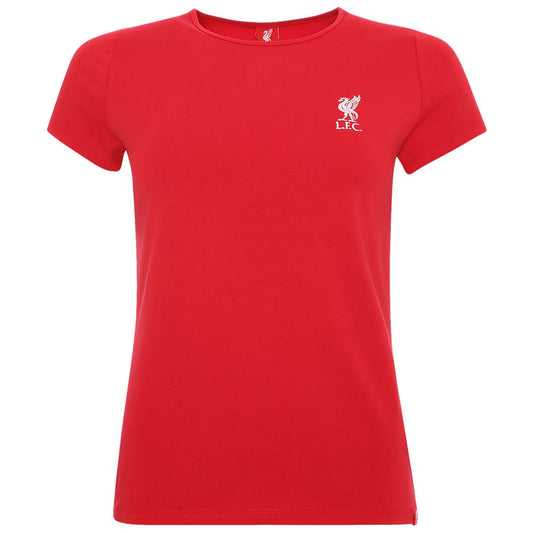 Liverpool FC Liverbird T Shirt Ladies Red 12