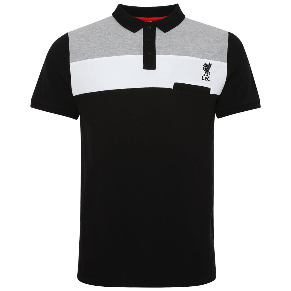 Liverpool FC Colour Block Polo Mens Black S