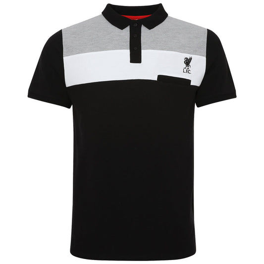 Liverpool FC Colour Block Polo Mens Black S