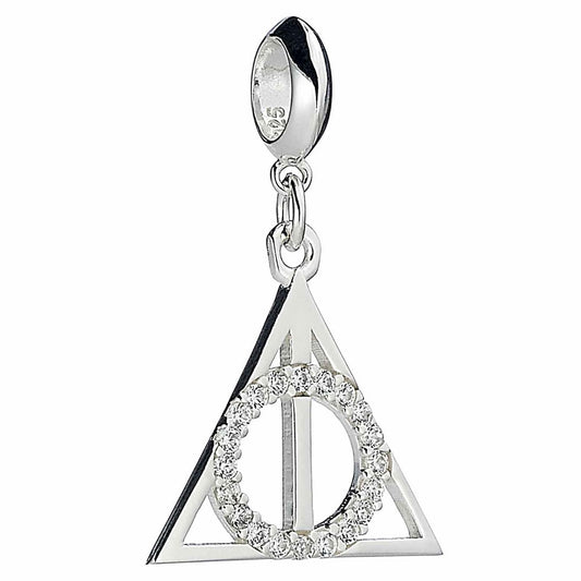 Harry Potter Sterling Silver Crystal Charm Deathly Hallows