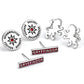 Harry Potter Silver Plated Earring Set Gryffindor