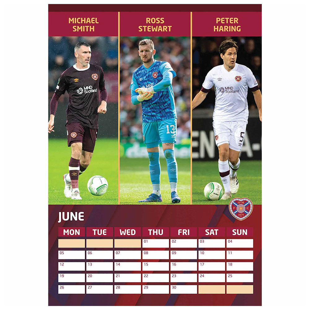 Hearts FC A3 Calendar 2023