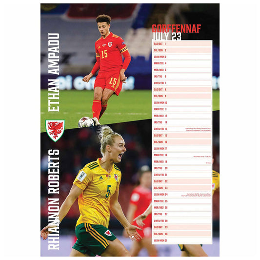 FA Wales A3 Calendar 2023