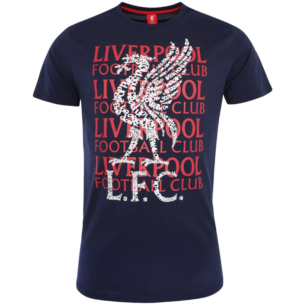 Liverpool FC Street T Shirt Mens Navy Small