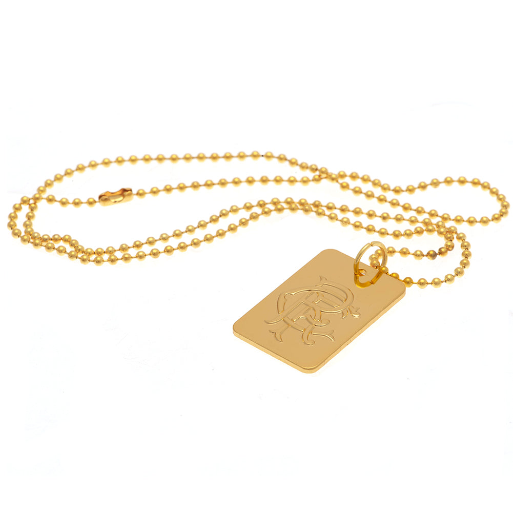 Rangers FC Gold Plated Dog Tag & Chain