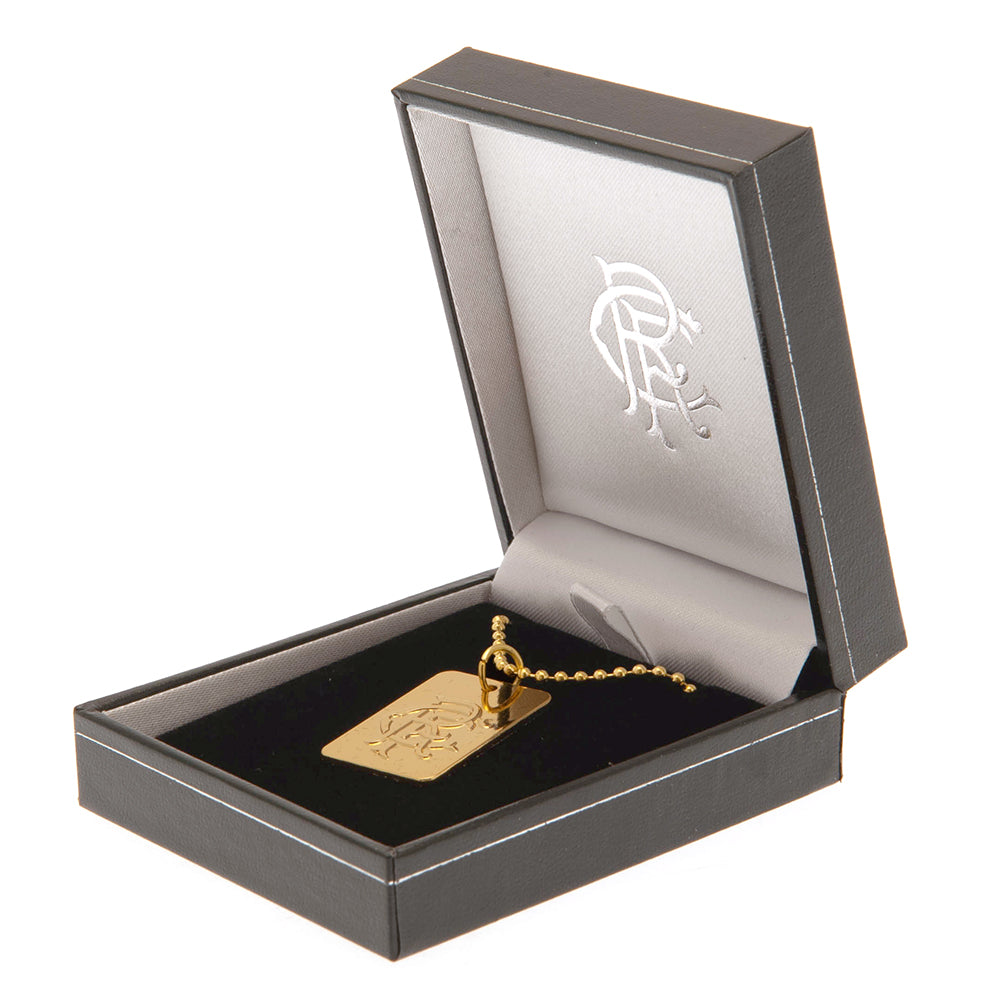 Rangers FC Gold Plated Dog Tag & Chain