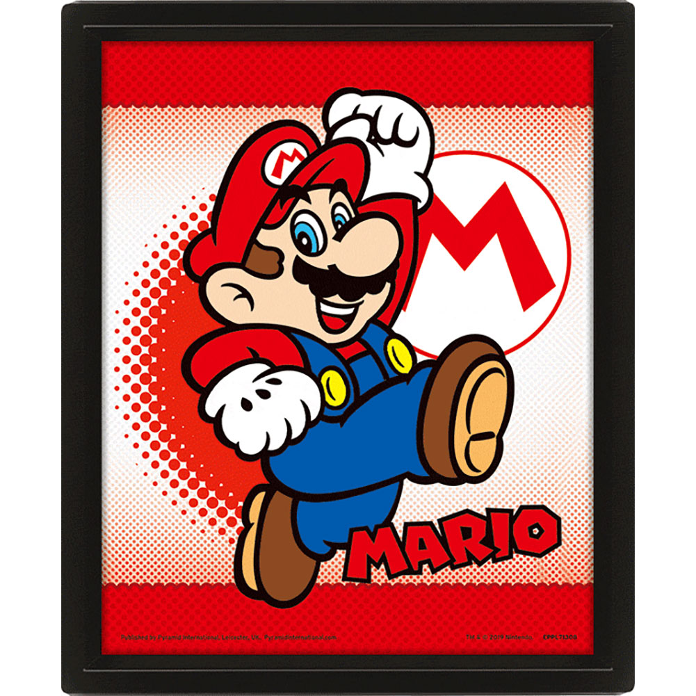 Super Mario Framed 3D Picture Yoshi